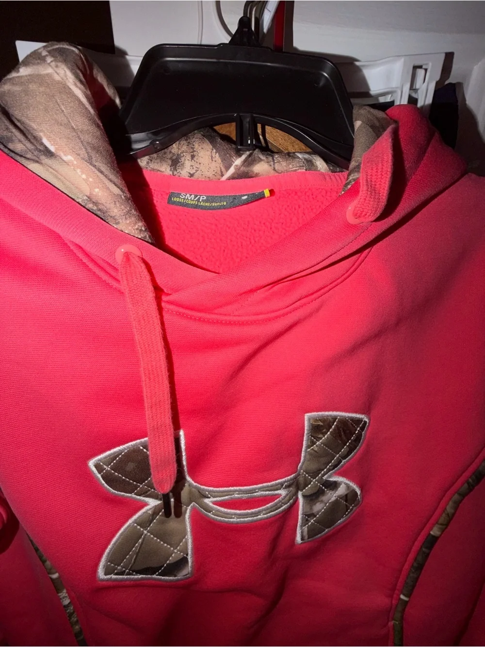 Under Armour Pink Hoodie with Camouflage Logo